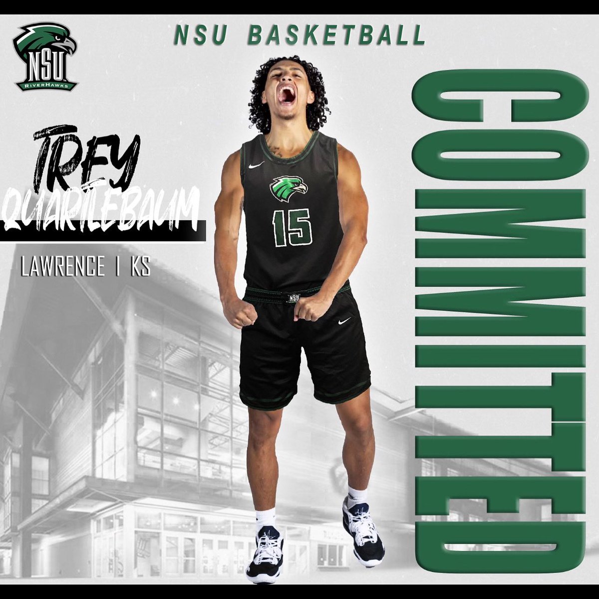 Proud to announce my commitment to Northeastern State University!!! 🟢⚫️ #TeamNSU