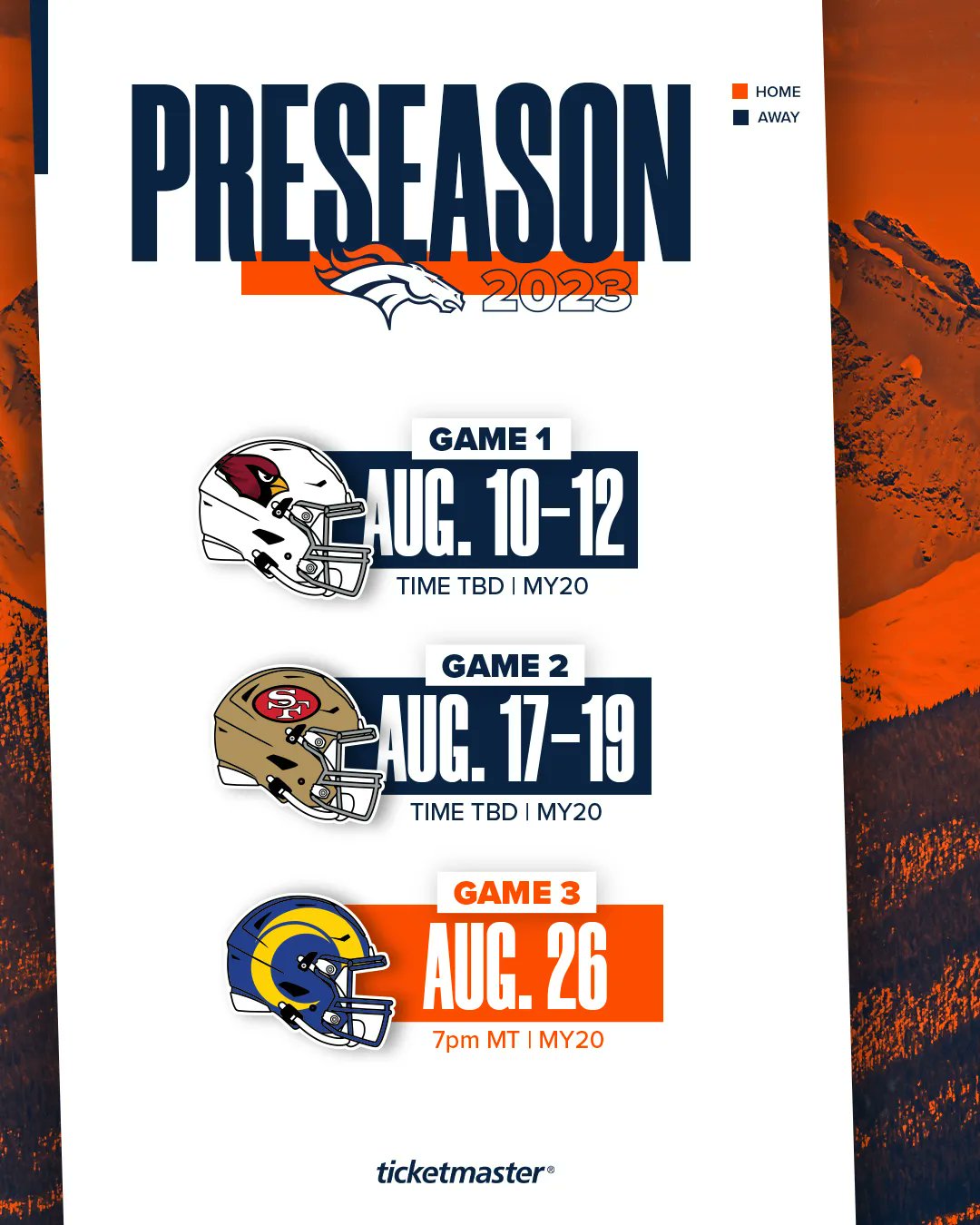 Denver Broncos on X: 'The season before the season. Our 2023 preseason  schedule »   / X
