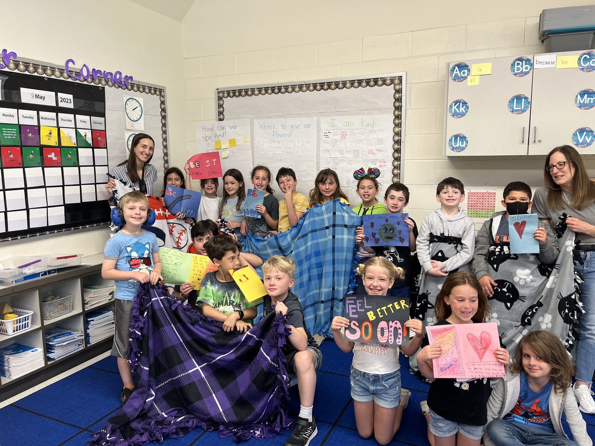 Today we finished another service project. We made blankets and cards. Our hopes are to bring a little comfort to kids who are not feeling the best. #raviniarocks #112leads #d112teachers