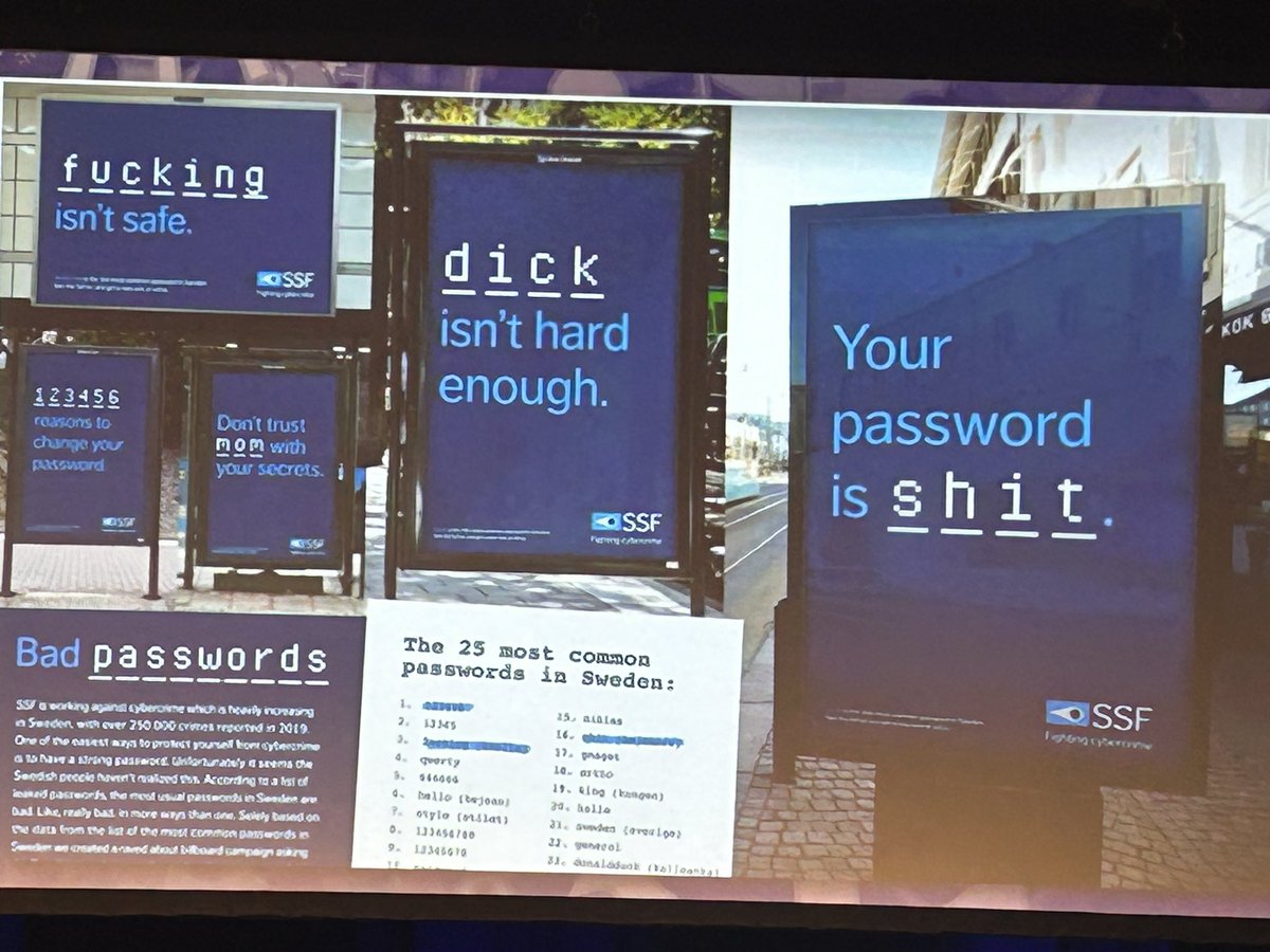MarkLaffan's tweet photo. Ur password is ship! #AusCERT2023 https://t.co/aNDDKbSCzj