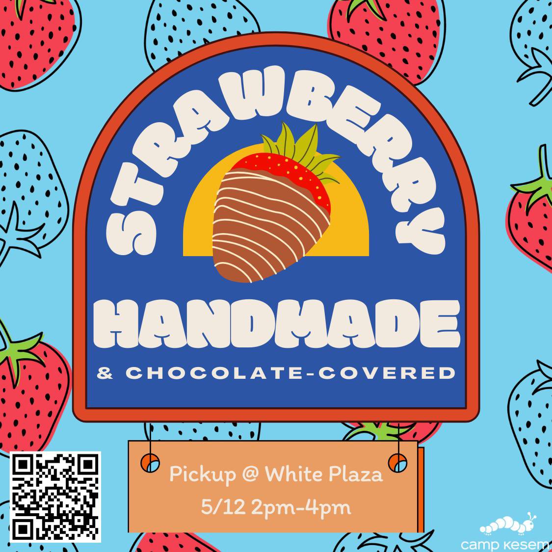 Stanford students! I’m raising money for Camp Kesem tomorrow with a chocolate strawberry sale🍓🍫 fill out the QR code link to preorder