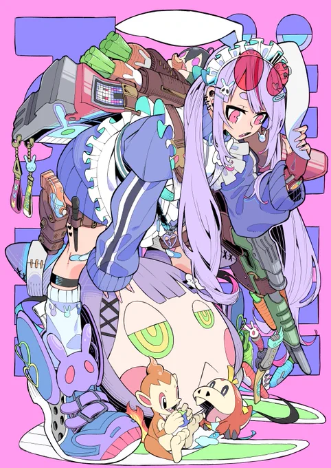 メイドノウサギ  #ミミ画