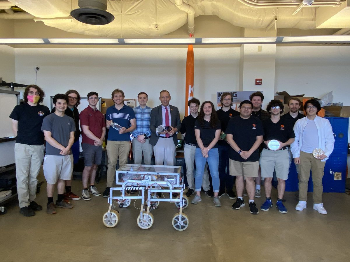 Dr_ThomasZ's tweet photo. Universities are for thinkers, creators, &amp; makers. @RITtigers is building “the shed”, a space for student orgs. 

@torybruno at @ula, @Peter_J_Beck at @RocketLab and @SpaceX - here are some pretty cool kids who have 🚀experience and are eager to get involved! Check them out. 🐯🐯 https://t.co/6A6V3QoMm8