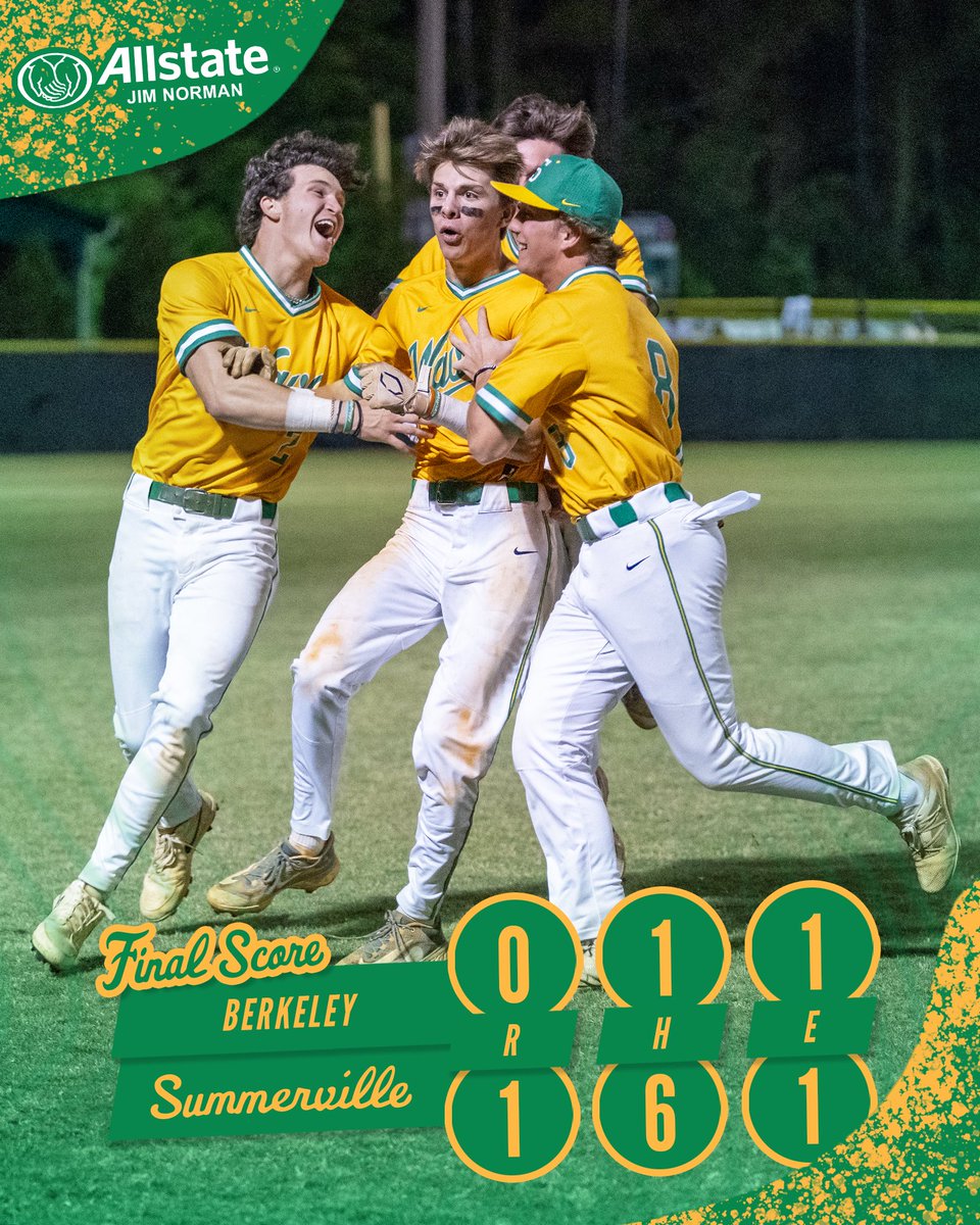 It only takes one!

We walk it off in the bottom of the seventh!

Gavin Mitchell drives in Thomas Tyler to win 1-0! 

#GoBigGreen | #StayTrippy
