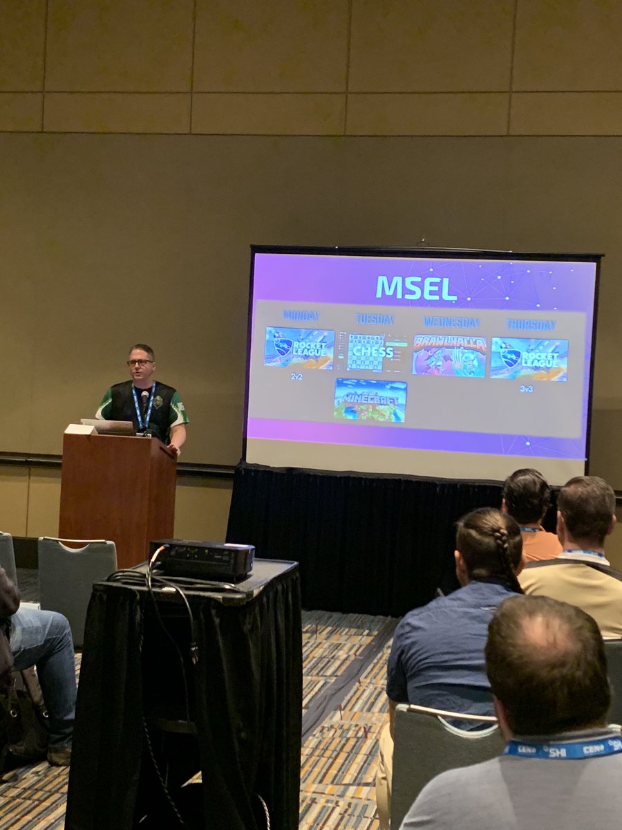 kgcuster's tweet photo. Had a great day at the @CTEDUNET conference talking to #teched professionals about scholastic #esports. A special THANK YOU to @SHI_Intl and Jim Rand and Kyle Gunderman from @GriswoldEsports for leading the way! @JoinGenEsports @GamingConceptsU #GamingConcepts https://t.co/dzE92khBBm