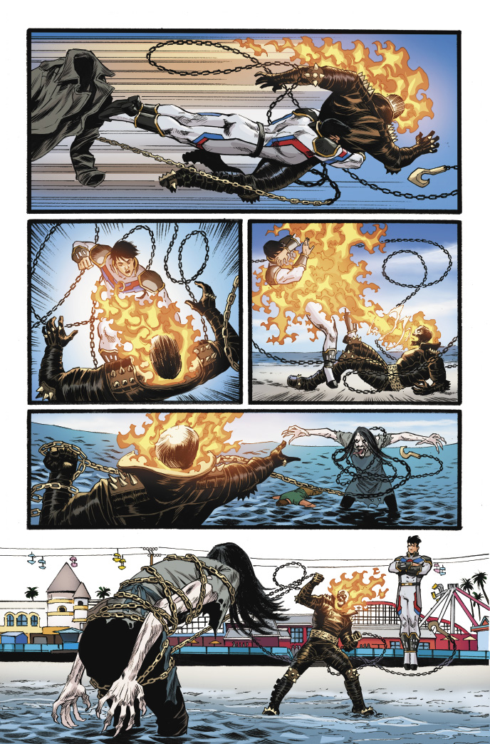 Xin chào! I colored a backup story in Ghost Rider 14 for AAPI Heritage Month on stands now with story by @jontsuei and art by @Tadammeh and me. #MarvelComics #AAPIHeritageMonth