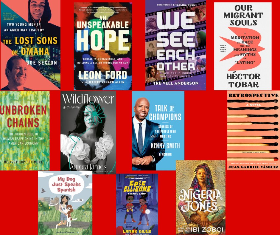 Our <a href="/dailykos/">Daily Kos</a>/<a href="/BlackKosGroup/">Black Kos</a> post of the week's new releases of interest to Black &amp; Latinx readers: bit.ly/44TSRqD
<a href="/thejoesexton/">joe sexton</a> <a href="/LeonFordSpeaks/">Leon Ford</a> <a href="/AuroraJames/">Aurora James</a> <a href="/TobarWriter/">Hector Tobar</a> <a href="/melissaditmore/">Melissa Ditmore</a> <a href="/TheJetOnTNT/">Kenny Smith</a> <a href="/TrevellAnderson/">Tre'vell Anderson</a> @LRGiles <a href="/morg_city/">Morgan</a> <a href="/andrecaceresg/">Andreita</a>