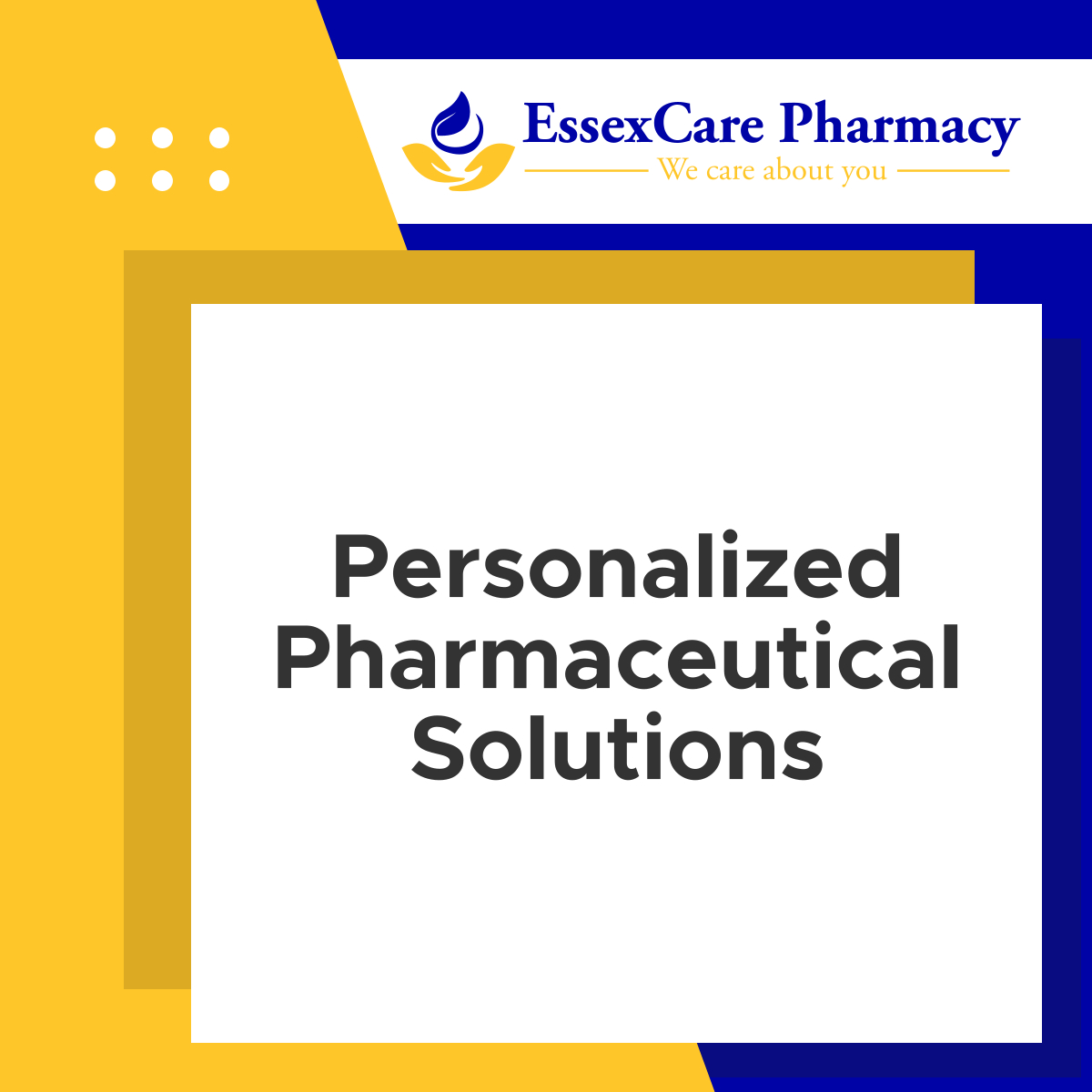 Patients have diverse pharmaceutical needs due to their medical conditions and health status. That is why we provide solutions to fit every client’s needs.

#PharmaceuticalSolutions #RetailPharmacy #LodiNJ