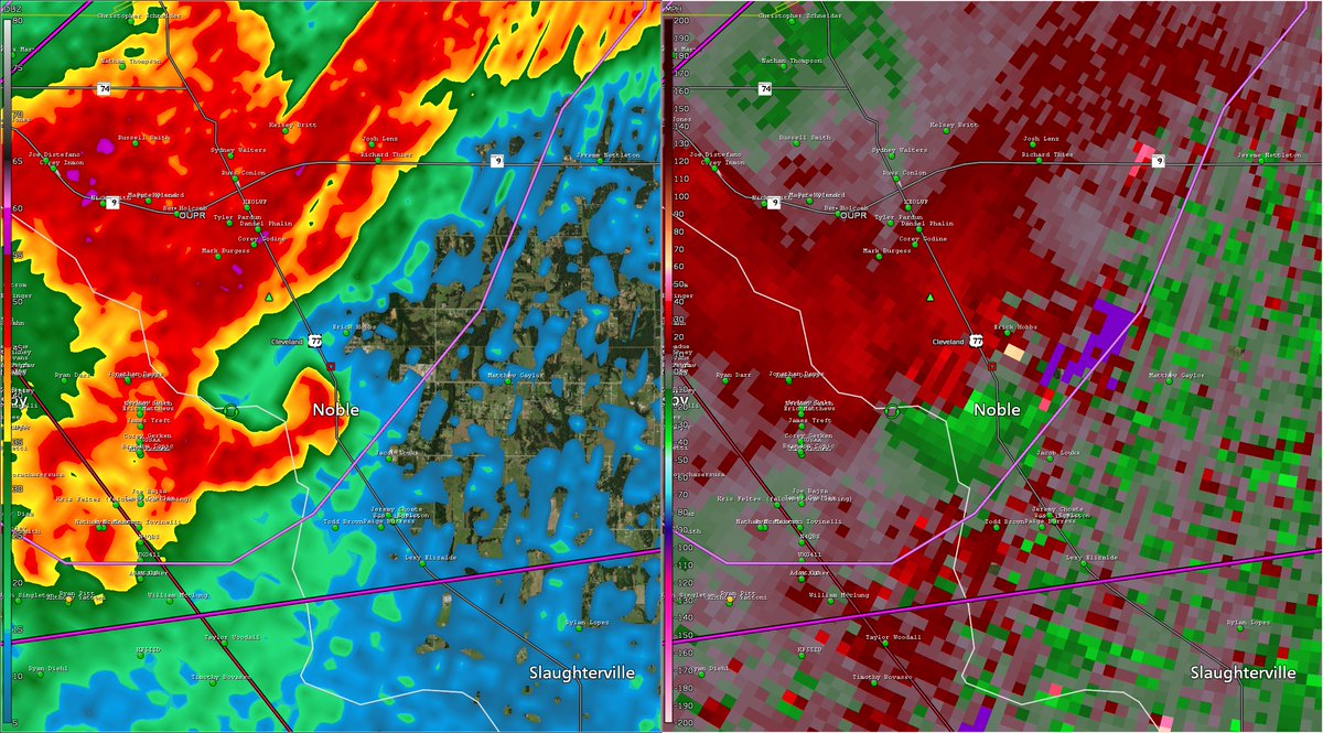 weathertrackus's tweet photo. Tornado ongoing right over Noble, OK.

Take cover now!

#okwx #tornado https://t.co/k68T3KnIpv