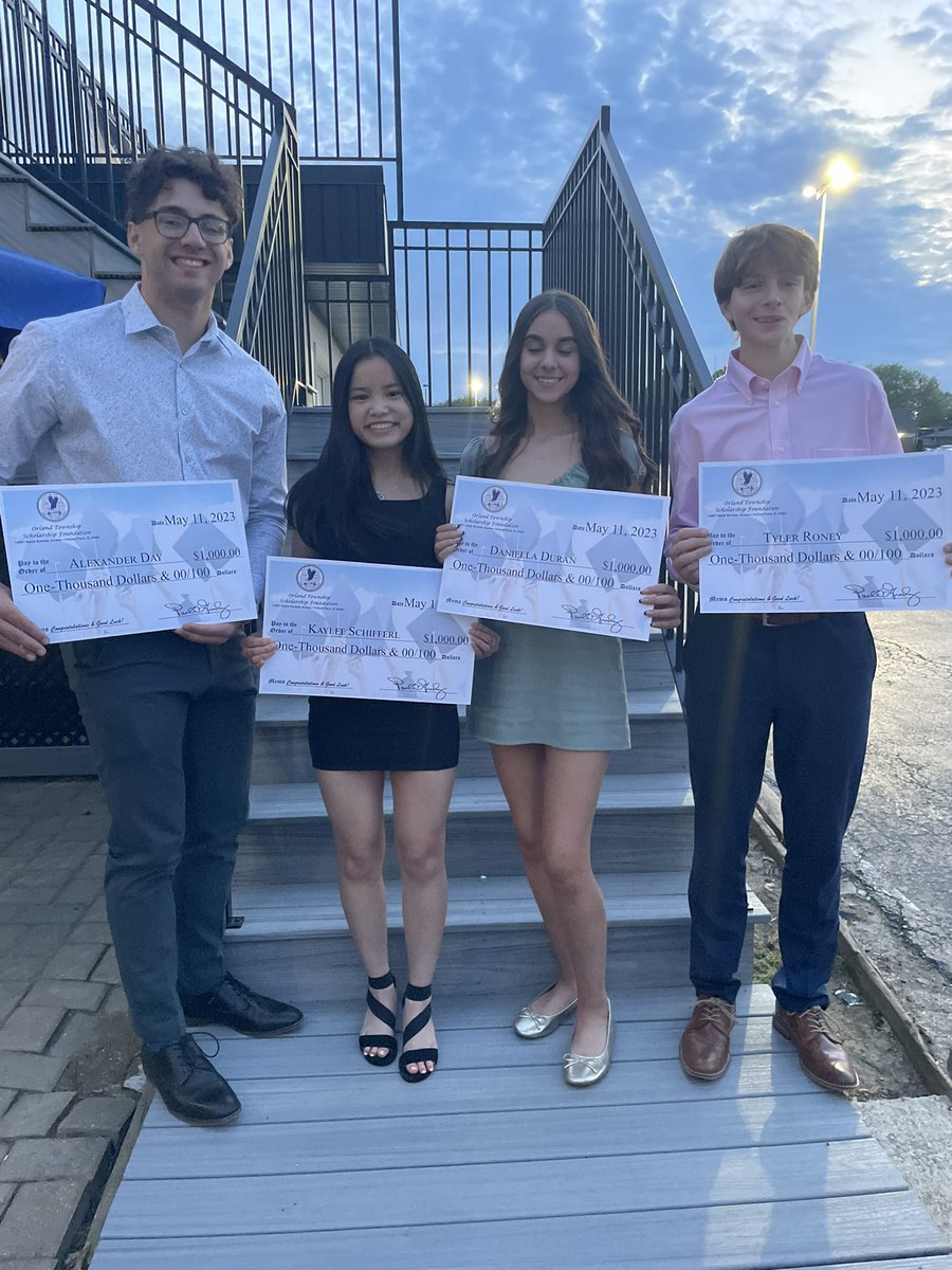 Tonight I was honored as one of the Orland Township Scholarship recipients!  <a href="/OrlandTownship/">Orland Township</a>