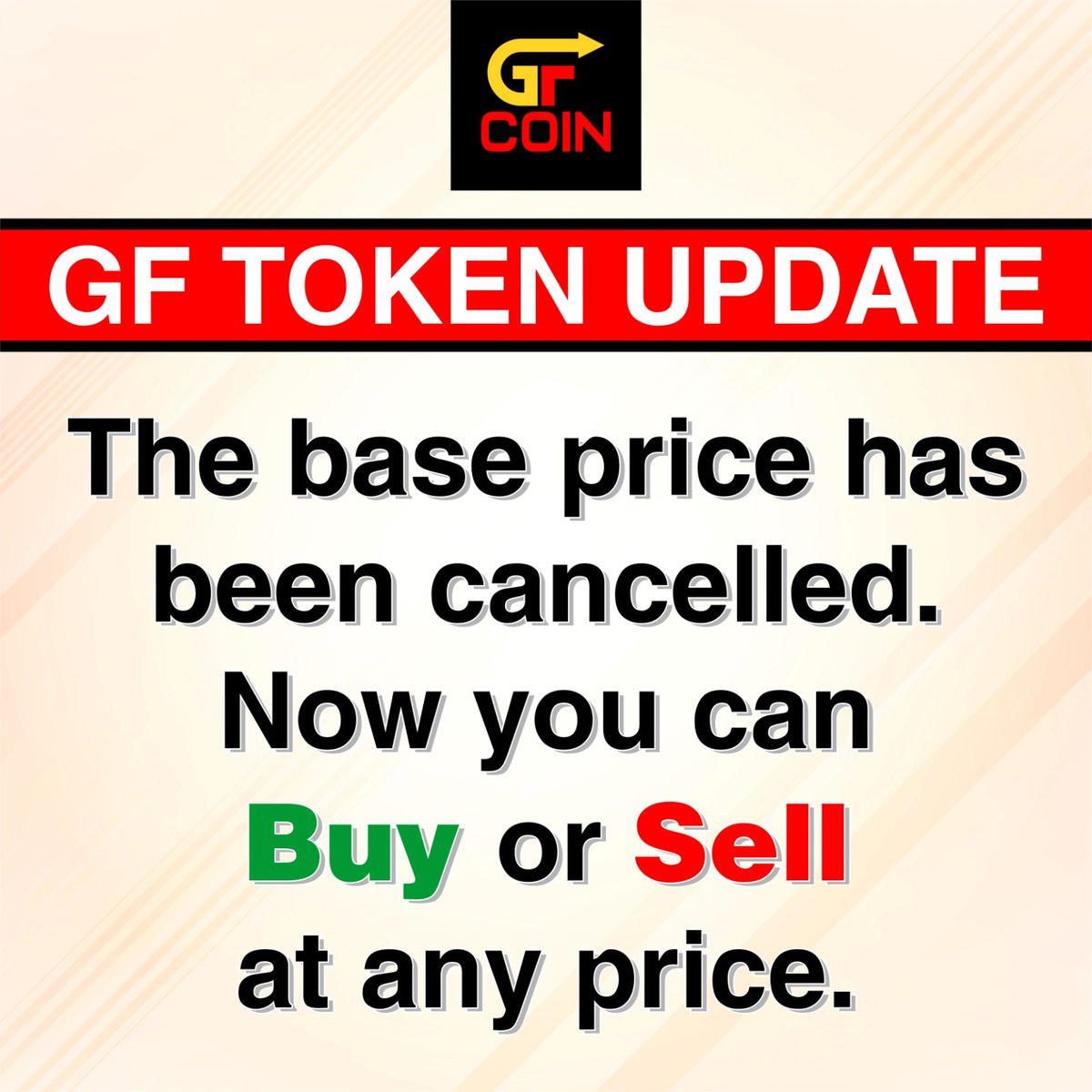 GFCryptoToken's tweet photo. In the next few days, the selling limit will be increased up to 5 K. https://t.co/7NVzTSLLOx