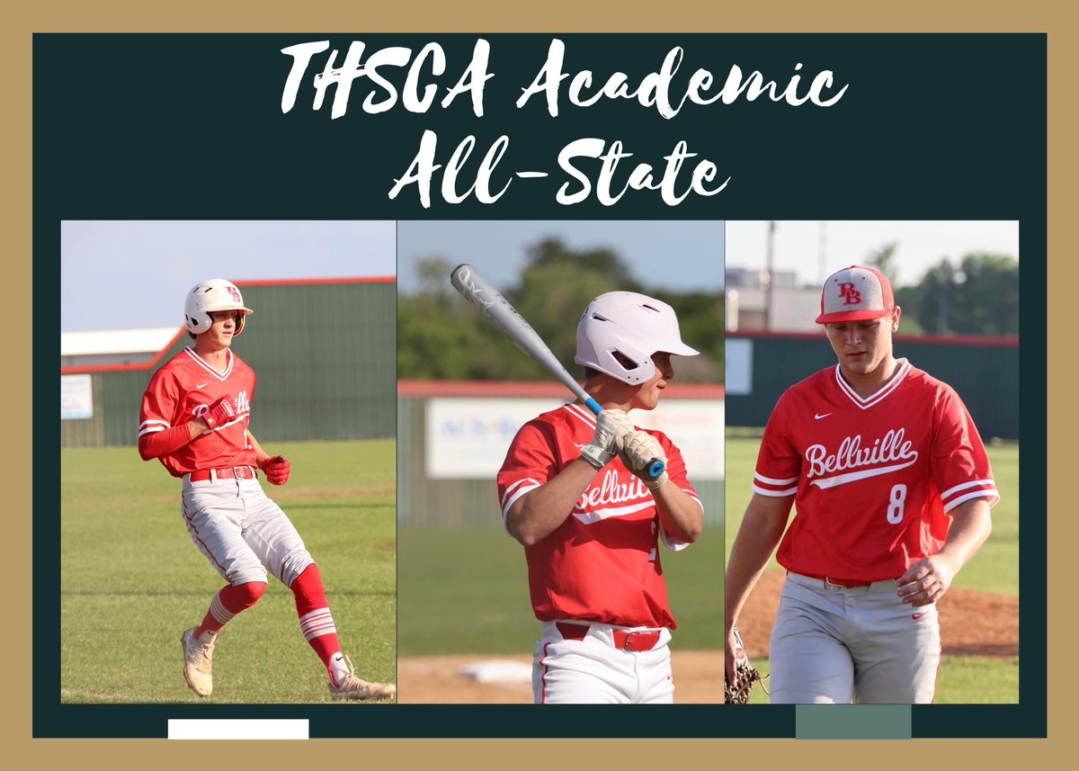 Congrats to these 3 young men for winning on and off the field! Blake Linseisen- 2nd Team Cole Neumann- Honorable Mention Wyatt Noviskie- Honorable Mention @THSCAcoaches #ClassroomChampions #AcademicAllState