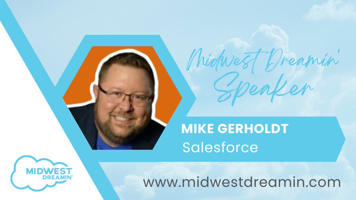 MidWest_Dreamin's tweet photo. @MikeGerholdt Exciting news for #MWD23! @Salesforce's own Mike Gerholdt is here to empower you to 'Build a Blog: Jump-Start Your Own Admin Blog'. It's time to share your Salesforce journey with the world. 🌐📝 #Salesforce #TrailblazerCommunity #AdminBlog https://t.co/PTswxdCDjV