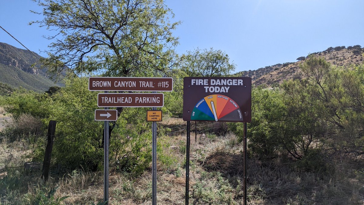 Fryfiredistrict's tweet photo. Thanks to an incredible partnership with @CoronadoNF residents and visitors to Ramsey Canyon be able to readily identify our wildfire risk! Help us keep Smoky safe this season. #oneteam https://t.co/Vod1ccnA0E