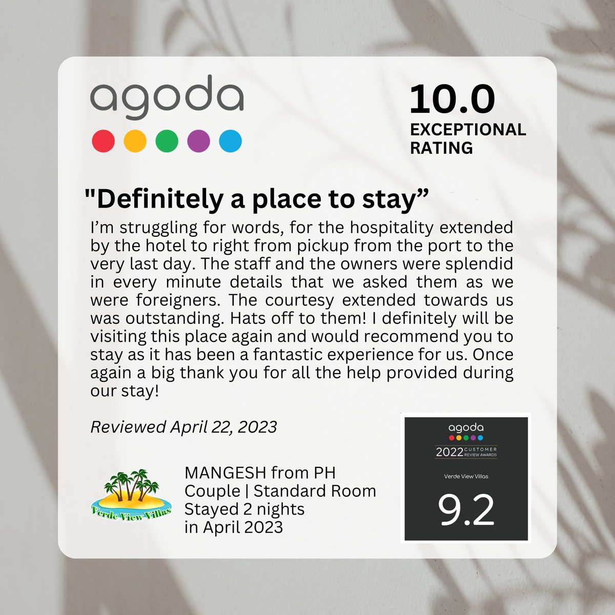 verdeviewvillas's tweet photo. Thank you for taking the time to share your positive experience with us! It was a pleasure having you as our guest and we look forward to welcoming you back soon. 

#puertogalera #travel #resorts #beach #philippines #summer2023 #verdeviewvillas #puertogaleravillas https://t.co/qkrw7gDr5Z