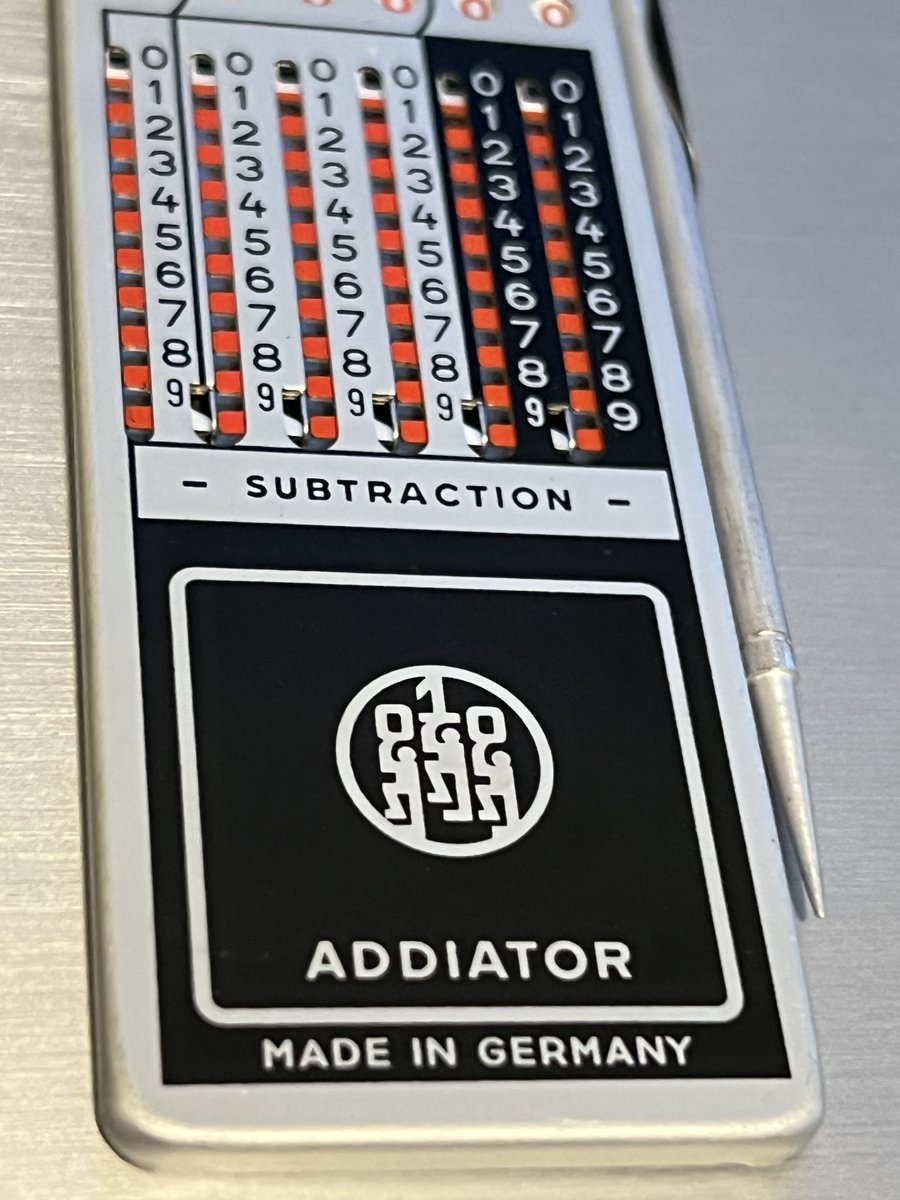 TeriE's tweet image. COOL ~ ARITHMA Pocket Adding Machine Vintage ADDIATOR #Mechanicalcalculator #addingmachine #vintagetools #arithmatic #math #pockettools #gadgets #funfinds #ebayfinds #vintage #Calculator #German  ebay.com/itm/2662485103… #eBay via @eBay