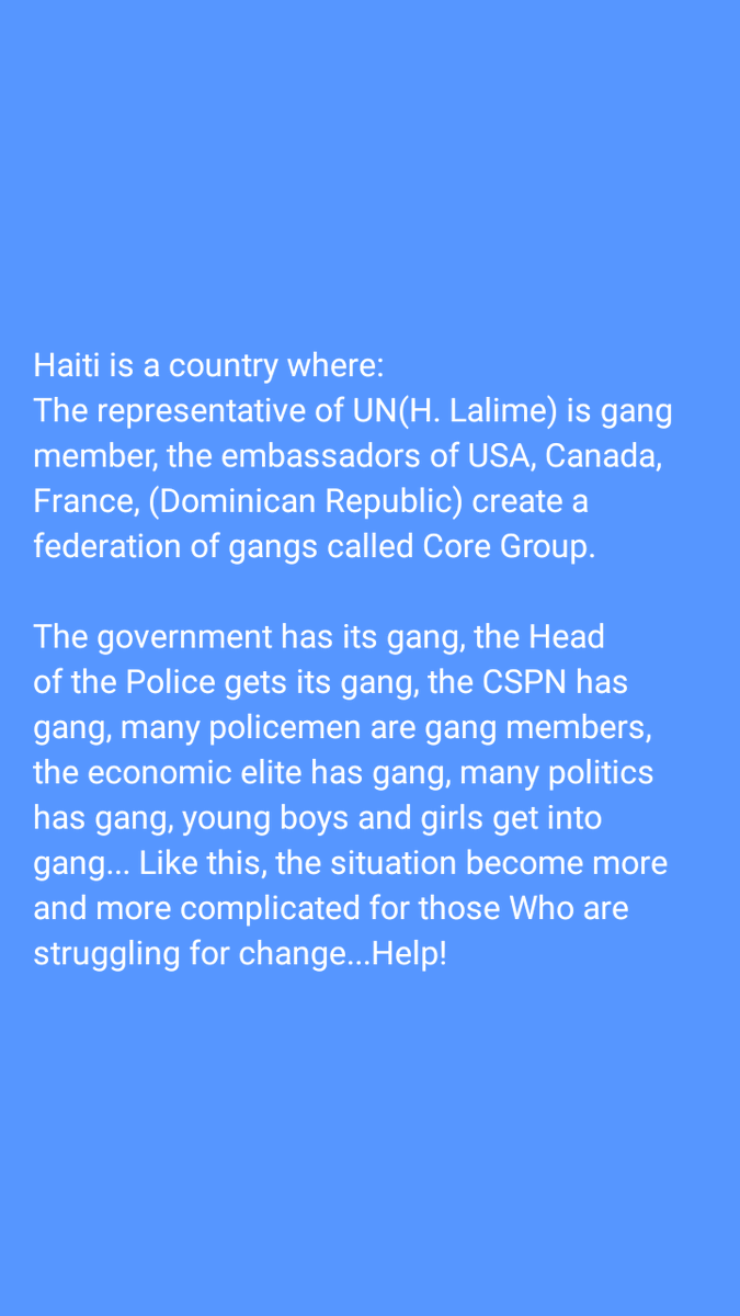 che_walbi's tweet photo. Haiti is victim of an international conspiration... https://t.co/qCy1bA6ulz