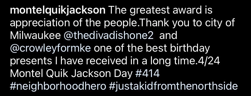 The City of Milwaukee presented Montel Jackson with a proclamation announcing April 24th as Montel Jackson Day