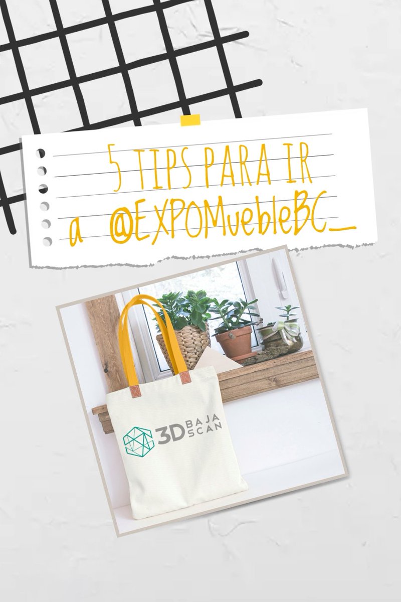 3DBajascan's tweet photo. 5 tips para ir a @EXPOMuebleBC_
1. Lleva ropa y calzado cómodos.
2. Disfruta del ambiente y saca ideas para tu hogar.
3. Aprovecha las ofertas.
4. Toma fotos de los productos que te gusten.
5. Sigue a los expositores en sus redes.¡ Te esperamos! #3dBajaScan en el stand C 01 https://t.co/8jQu3diOGj