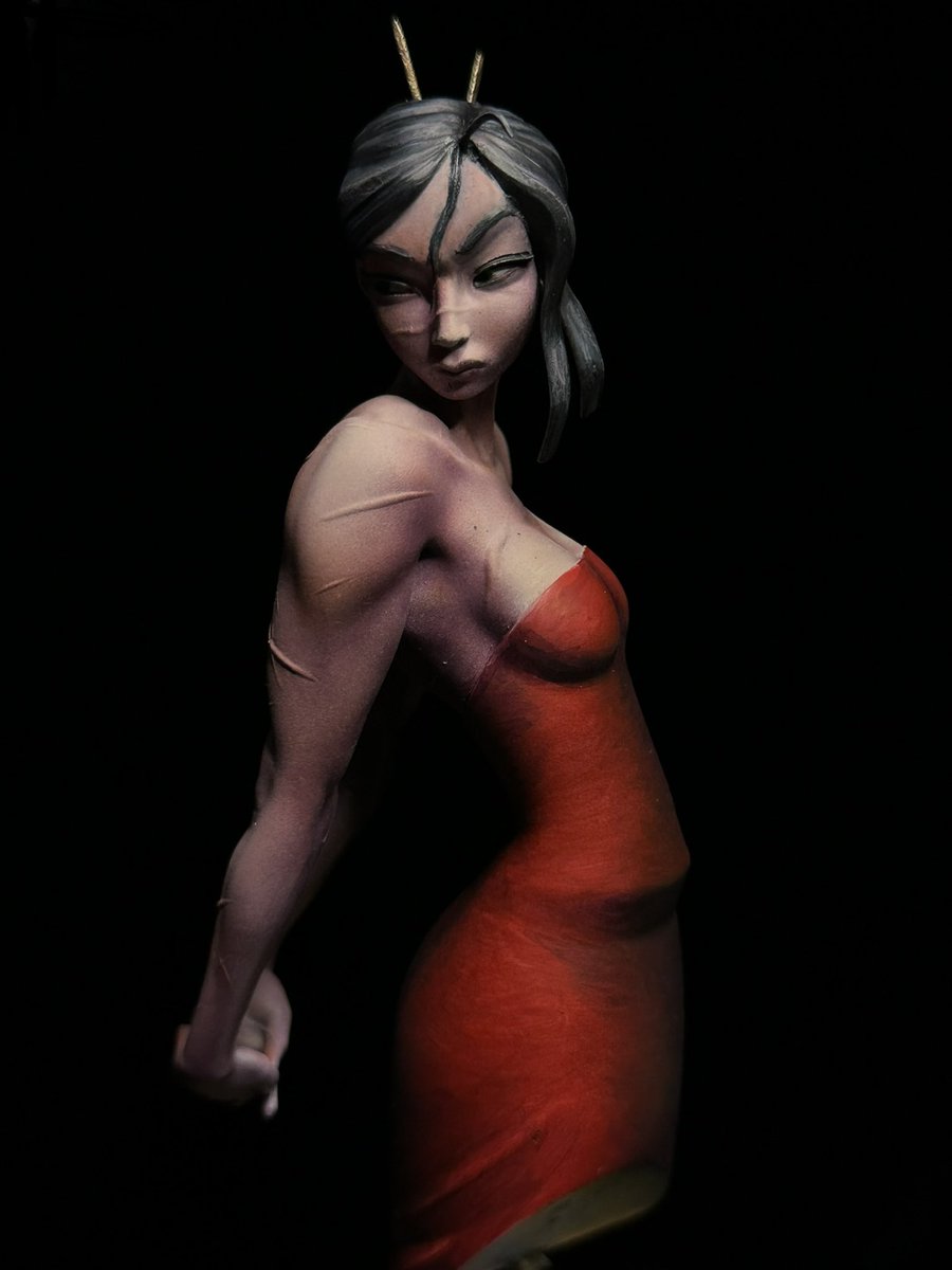 JinxedArt's tweet photo. WIP 
Warrior in Red Dress from @creepytables https://t.co/f2T0sKaGP7