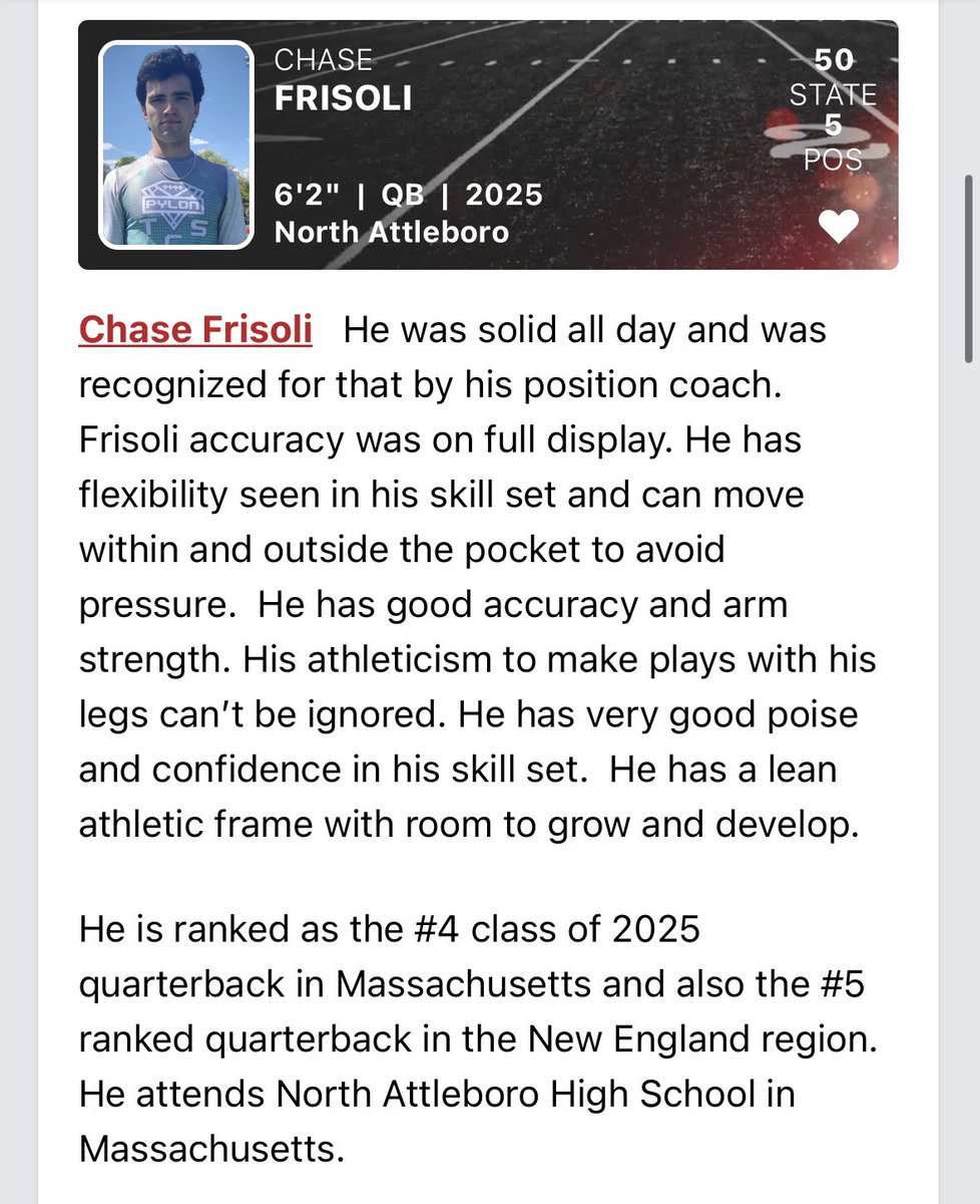 Thank you <a href="/PrepRedzone/">Prep Redzone 🏈</a> and <a href="/CoachKenBarger/">Ken Barger</a> for naming me stand out at the <a href="/Pylon7on7/">Pylon 7on7 Football</a> camp series. 
<a href="/M2_QBacademy/">M2 QB Academy</a> <a href="/Mpstrachan/">Michael Strachan</a>