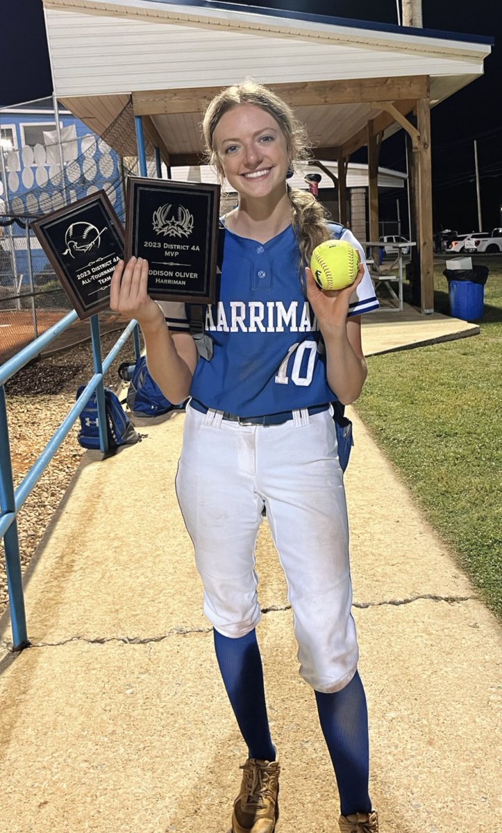 HighHarriman's tweet image. All Tournament Team, Reg Season Co-MVP and a dinger! We aren’t finished yet, Region Bound!
@AddisonOliver33 
@RoaneStateWBB
