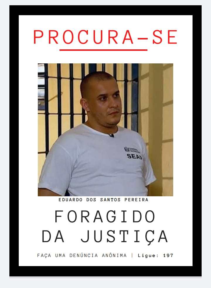 Este é Eduardo dos Santos Pereira, autor intelectual da #BarbariedeQueimadas e está foragido desde 2020.

#LinhaDireta