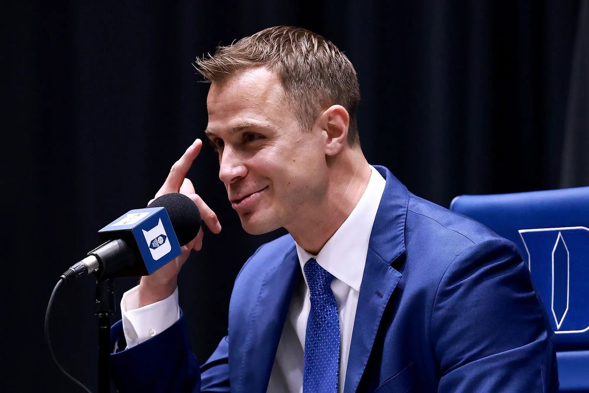 CBBcontent's tweet photo. Duke is the only high major school that didn’t lose a scholarship player to the transfer portal. 

Jon Scheyer is here to STAY. https://t.co/pp7fYPnN0o