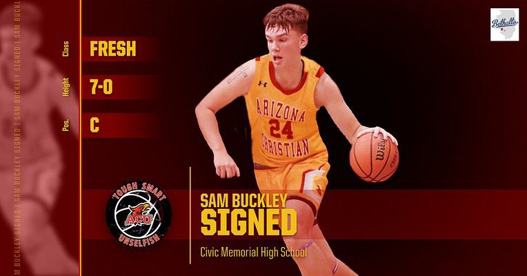 ACUHoops's tweet photo. 🚨NEW SIGNING🚨

Firestorm Fans, please welcome Sam Buckley to the team! Sam is a 7 foot incoming freshman from Bethalto, IL! 🔥🌪️ #TSU https://t.co/RQjUarDZJg