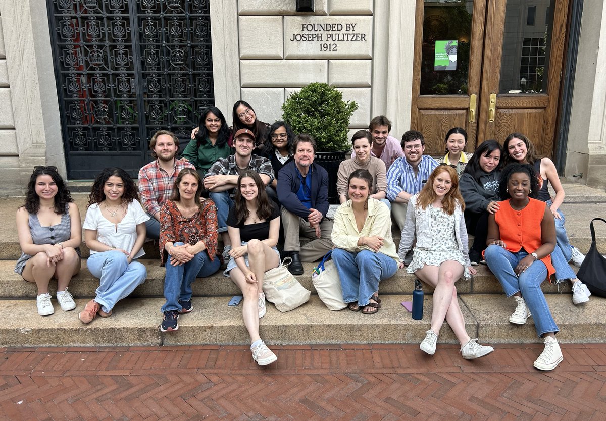 Dale Maharidge (@dalemaharidge) on Twitter photo My penultimate <a href="/columbiajourn/">Columbia Journalism School</a> class, First Person Immersion--Narrative Social Issues, photo by Ross Yelsey, admissions. GREAT crew this year. An honor to teach them. My penultimate <a href="/columbiajourn/">Columbia Journalism School</a> class, First Person Immersion--Narrative Social Issues, photo by Ross Yelsey, admissions. GREAT crew this year. An honor to teach them.