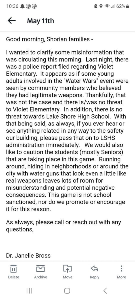 reneepeech's tweet photo. @macombcountypa This has been confirmed as a non threat. Part of a nationwide trend for high school seniors called "Water Wars." This is not school sactioned, and the teens are using Water guns that don't look like water guns. I teach high school. This is everywhere. https://t.co/bSV27kFnf7