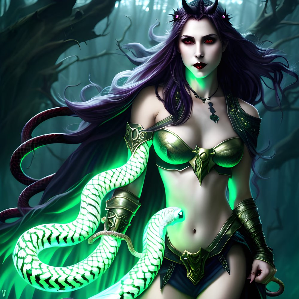 NahemahDreams's tweet photo. #mysticbeing #supernaturalbeings #Medusa #beautyGirl #darkdiva #darkbeauty #PolygonNFT https://t.co/zunFyEXCzo