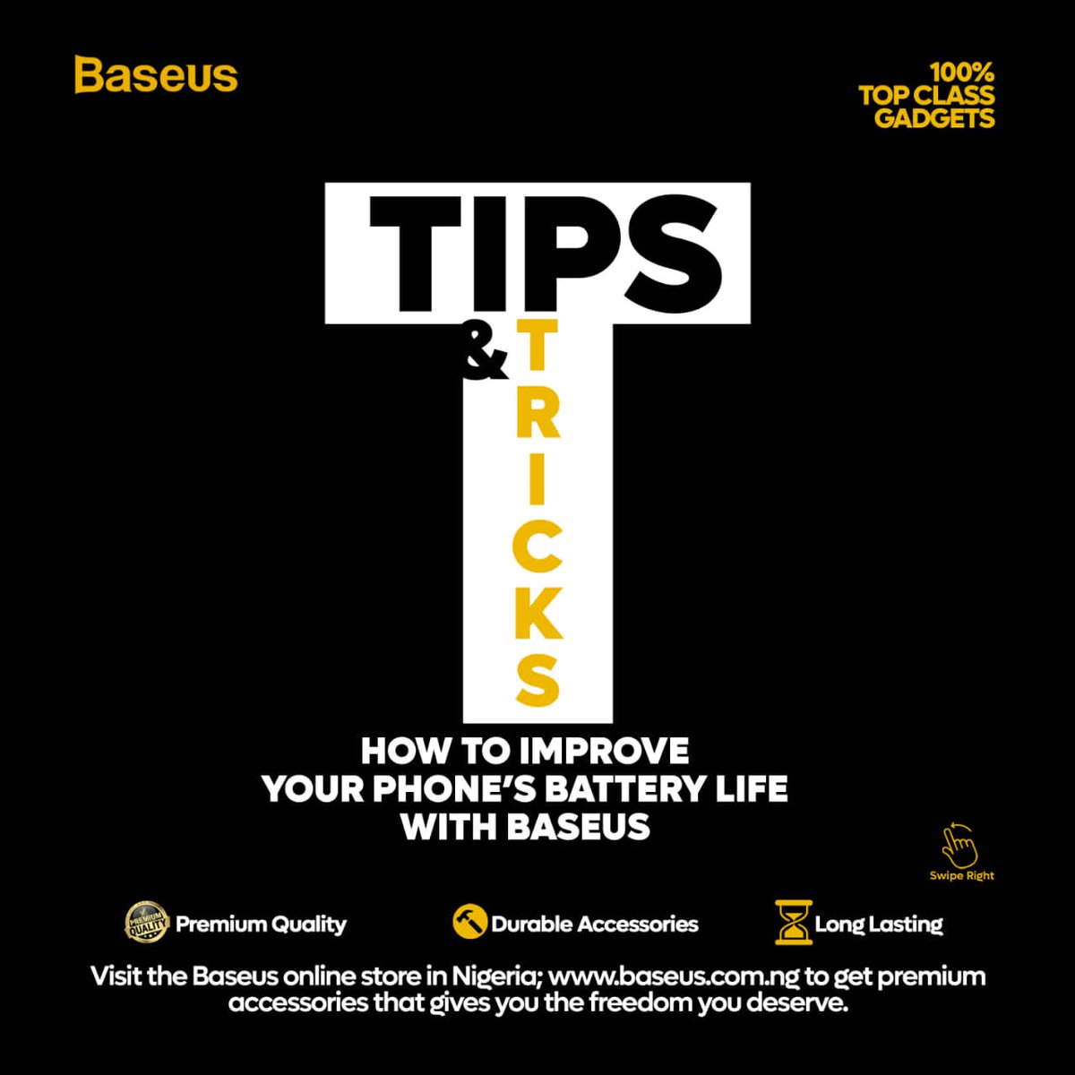 BaseusN80117's tweet image. Do you want to make your phone battery last longer? Here are a few simple tips from Baseus that can help: 
1. Turn off auto-updates &amp;amp; background apps; 
2. Reduce screen brightness; 
3. Optimize power settings; 
4. Keep the phone cool and avoid direct sunlight
#batterygoals 🔋