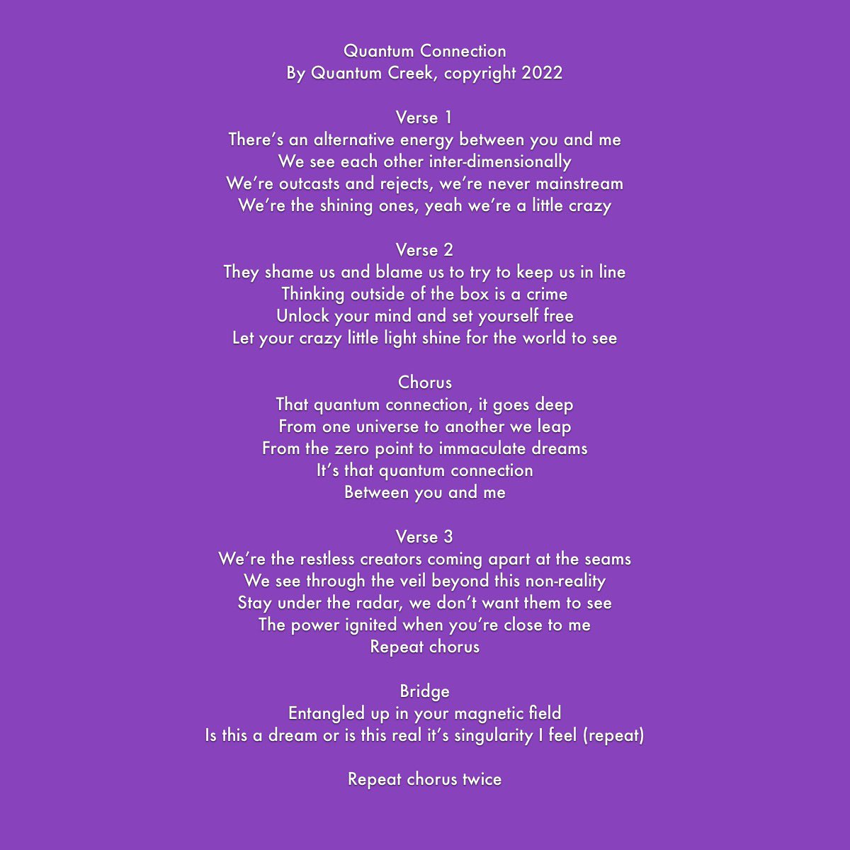 EnchantedFarmX's tweet image. Lyrics 🎶#QuantumConnection 🎶