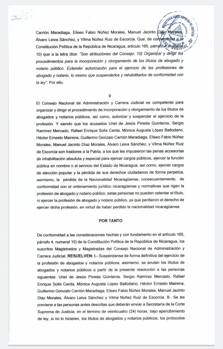 PauloAbrao's tweet photo. Sin derecho de defensa no puede haber justicia o democracia. Régimen en #Nicaragua no más intenta disfrazar su autoritarismo e inhabilita en definitivo 25 valientes abogados cumplidores de sus deberes profesionales por el bien de las personas perseguidas políticas y familiares. https://t.co/fZImVh2FPM