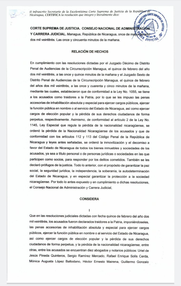PauloAbrao's tweet photo. Sin derecho de defensa no puede haber justicia o democracia. Régimen en #Nicaragua no más intenta disfrazar su autoritarismo e inhabilita en definitivo 25 valientes abogados cumplidores de sus deberes profesionales por el bien de las personas perseguidas políticas y familiares. https://t.co/fZImVh2FPM