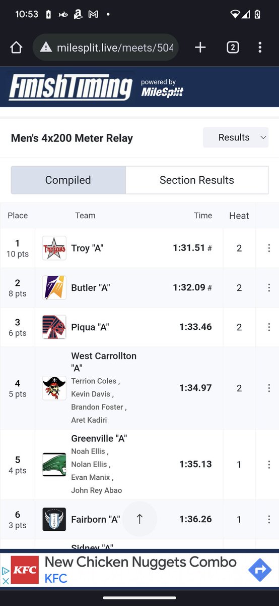 CoachMetz1's tweet photo. Congratulations to Bobby Rohlfs, Carson Brown, Willie Ritchey, and Nick Kawecki for winning the 4x200m relay and setting a new meet record. https://t.co/iIup05gQ3m