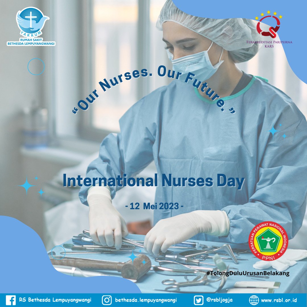 rsbljogja's tweet photo. Hari Perawat Internasional - 12 Mei 2023 - 
Terima Kasih kepada perawat di seluruh dunia telah mengabdikan diri dan mengambil segala risiko untuk merawat orang lain.
#perawatinternasional 
#internasionalnursesday 
#perawatindonesia https://t.co/taNaR3dnie