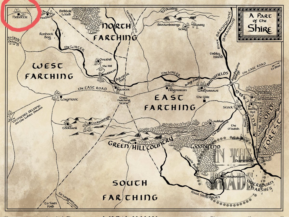 AdeysAlthorp's tweet image. We have a hamlet called Nobottle on the Althorp estate, a name that  can be  found in JRR Tolkiens "Lord of the Rings" *(Map of the Shire, top left hand corner).  Could we now possibly have 'Ents' herding our ancient oak trees? Conservation@althorp.com #Treebeard #giantoaks
