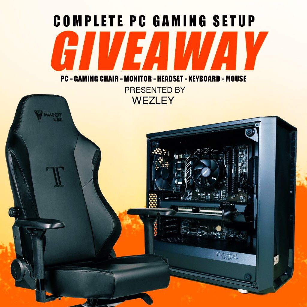 Ready to get your game on? Wezley is giving away an ultimate gaming setup to one lucky winner! 🎮🔥 

To enter:
1. Like 👍 
2. Retweet 🐥
3. Follow Us! 🙌
4. Tag Two People 🏷️
5. Keep DM’s on. 📬

#GamingGiveaway #UltimateGamingSetup