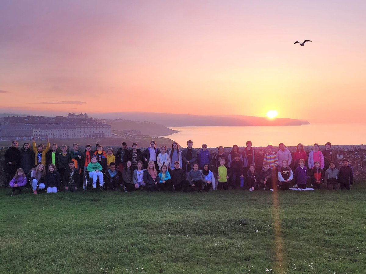 Kingston_Pk_sch's tweet photo. What stunning photos from Whitby 😍🌅 The Year 5 children all stood and watched the sun set last night and it was the most amazing experience for them. Memories made for life 🥰 #KPPS2023 #togetherwearebetter #whitby #year5residential #makingmemories #watchingthesunset https://t.co/mB6XNiZ2nv