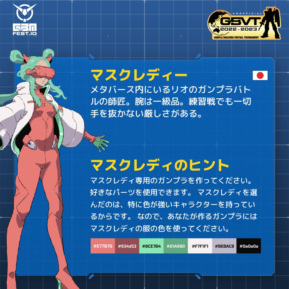 jbgundam's tweet photo. Build Guna For Mask Lady
#GBMFest #GBVT2023 #GBMxMaskLady
#GBM #GBMobile #Gundam #GundamBreakerMobile
#ガンダムブレイカーモバイル
#ガンブレモバイル
#GBMFest #GBVT https://t.co/JtnQdGnRCh
