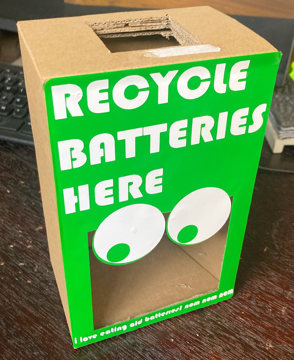 Students have loved making these battery boxes. We are trying to make the department and school more environmentally aware. Let’s get recycling! #batteryrecycling #eco #green #recycle