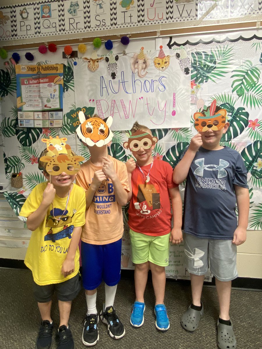 What a PAWty! 🦁📚

We had a ROARing good time celebrating becoming PUBLISHED AUTHORS of our very own book—
 on national make a book day! ♥️ Thank you <a href="/studentreasures/">Studentreasures</a>!! 
#nationalMakeABookDay  #authors #GrowingTogether 
<a href="/HumbleISD_HHE/">Hidden Hollow Elementary</a>
