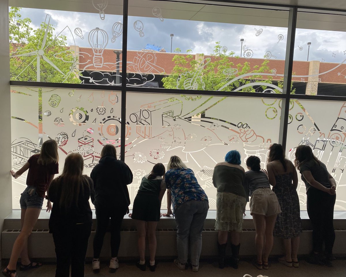 sciowapintsize's tweet photo. ISU students in the BPMI (Biological/Pre-Medical Illustration) program designed the window coverings for SCI’s Innovation Lab. Today those graphics were installed. The students were so excited to see the outcome of their semester long project. ⁦@SCIOWA⁩ ⁦@IowaStateU⁩ https://t.co/rJDJfkgpUH