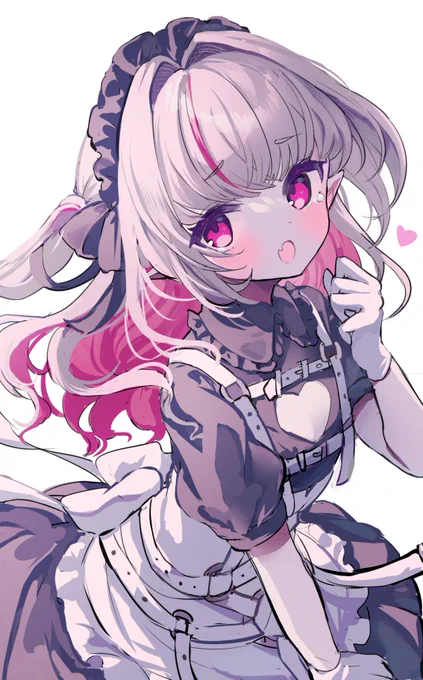 メイド服の描く練習 #りりむとおえかき