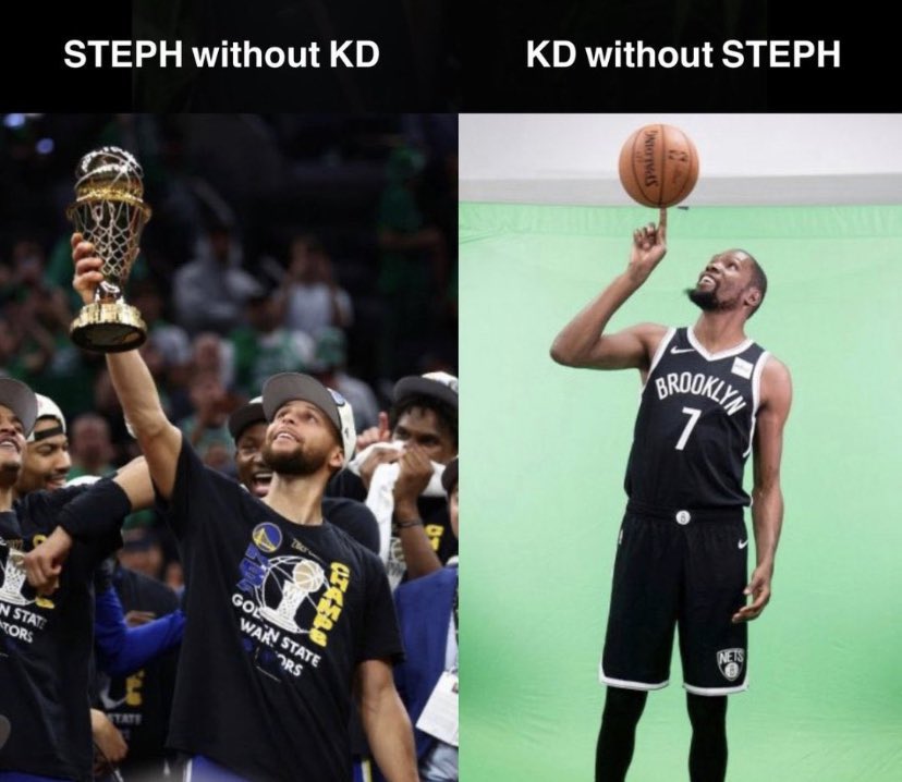 GoIdenState's tweet photo. KD retiring with 2 rings and Steph retiring with 5 or 6 is gonna be so beautiful https://t.co/LAWXnwQi7K