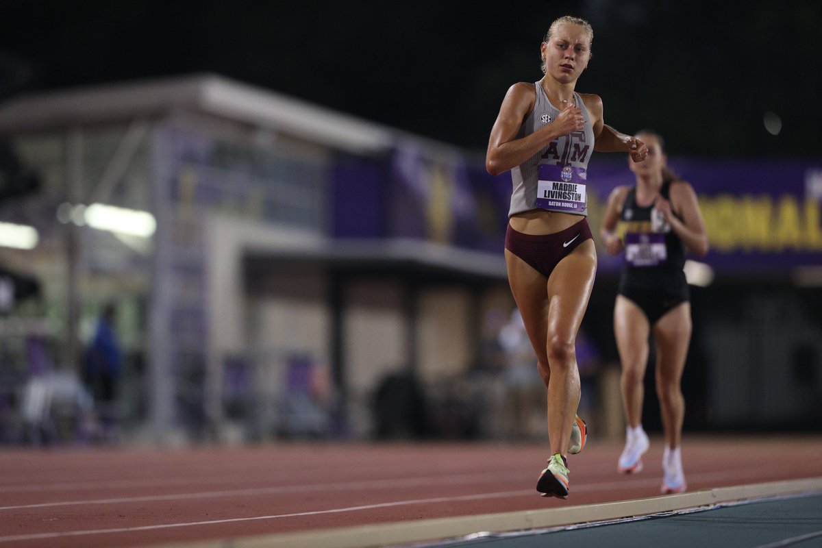 Go Maddie Go! 

Maddie Livingston finishes the women's 10,000m in fifth with her time of 35:45.82 👏

Livingston adds four points to the Aggie women's team total 👍

#GigEm | <a href="/maddslivingston/">Maddie Livingston</a>