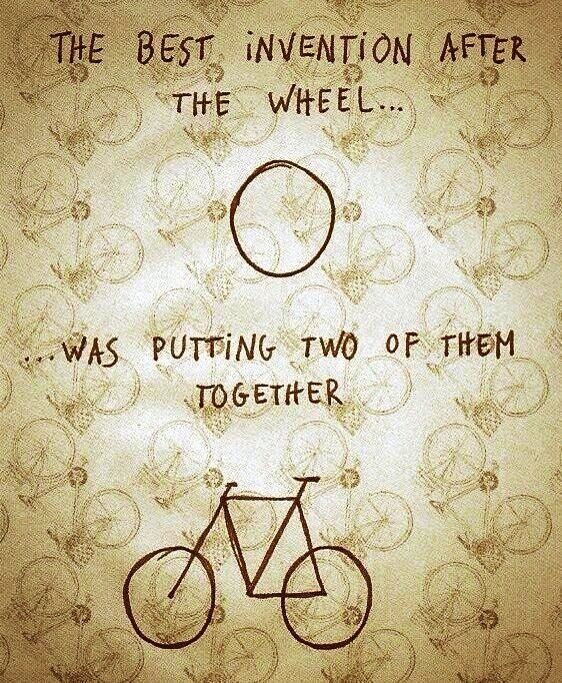 The best #invention after the #wheel...

👉🏽 WAS PUTTING 2 OF THEM TOGETHER 🚲 💯

#HappyFriday dear #BikeFriends 🙌🏽 🚴‍♀️🚴‍♂️🚴🏻 💚