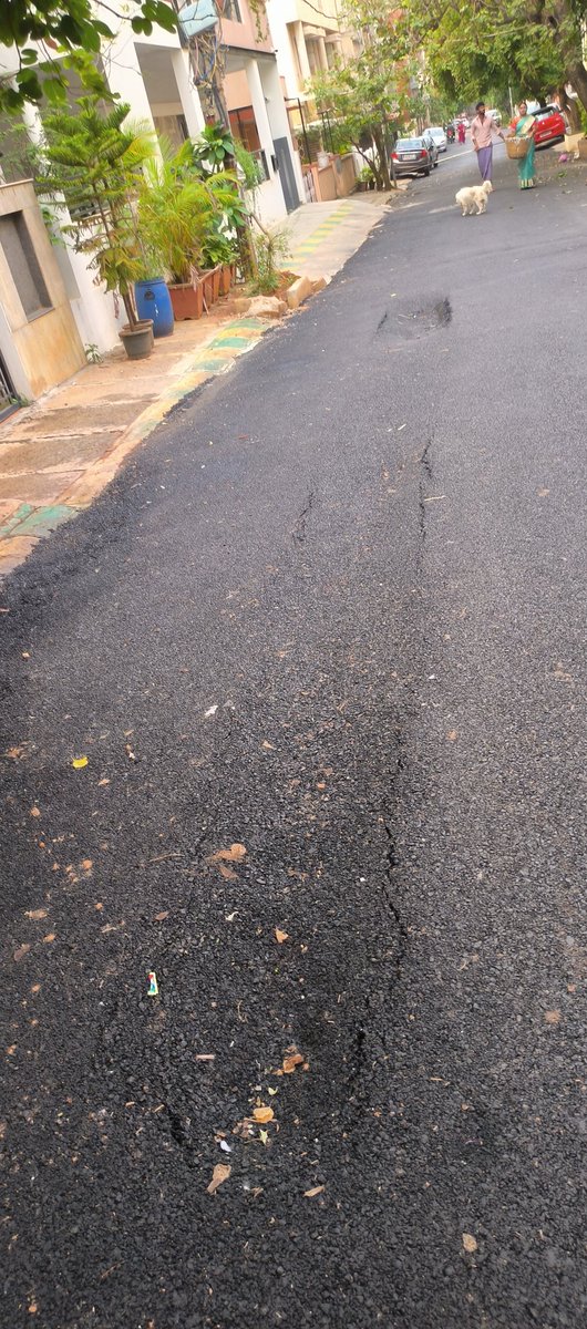 rs_acharya's tweet photo. Did we deserve this on the day of voting in Bengaluru? This road of 250 meter length was laid 2 weeks back and several deep trenches appeared on the day before voting. https://t.co/lTAZhJCGiq